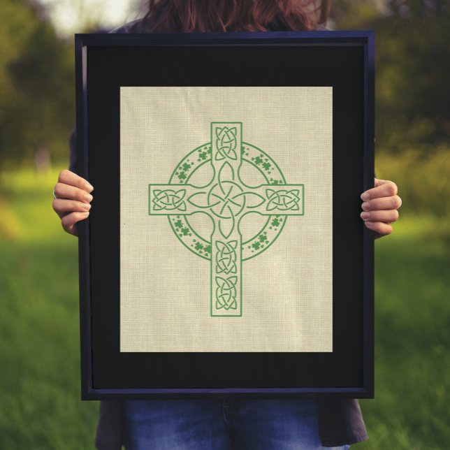 Celtic Cross With Shamrock Ring   Poster (Creator Uploaded)