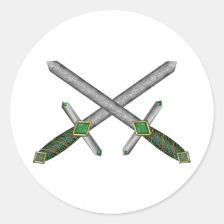 Celtic Daggers Classic Round Sticker