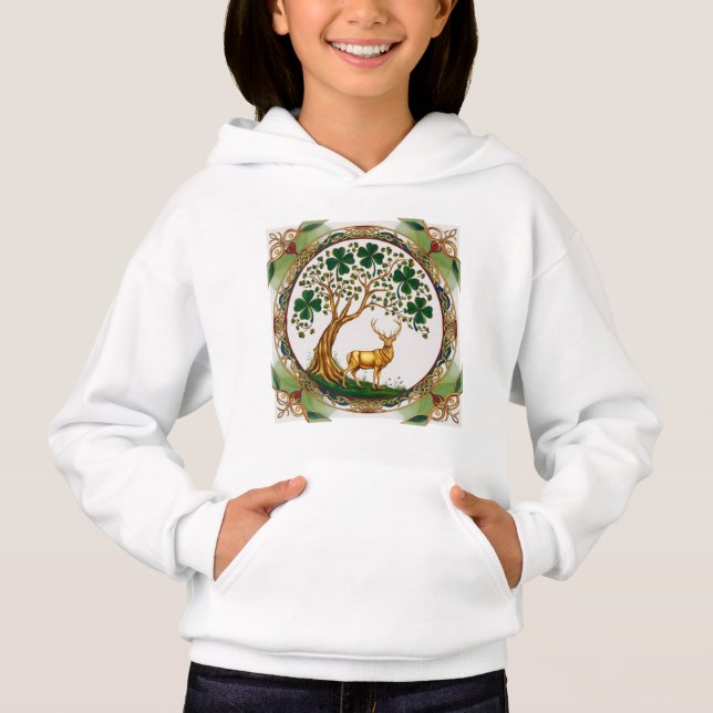 Celtic Deer & Shamrock Tree – St. Patrick’s Day (Front)