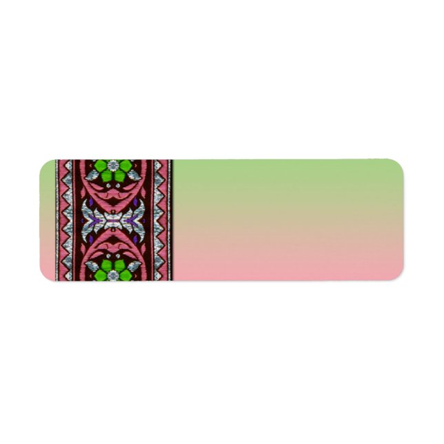 Celtic Design in Green Pastel Return Address Label (Front)