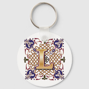 Celtic Design Letter L Key Ring