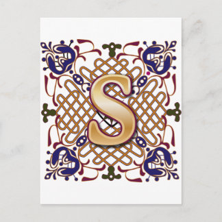 Celtic Design Letter S Postcard