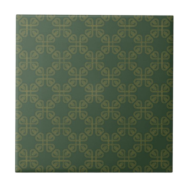 Celtic Design Pattern Ceramic Tile (Front)