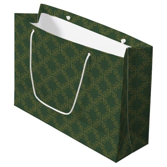 Celtic Design Pattern Large Gift Bag (Front Angled)