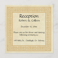 Celtic Design with Claddagh Wedding Reception.