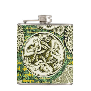Celtic Dogs Flask