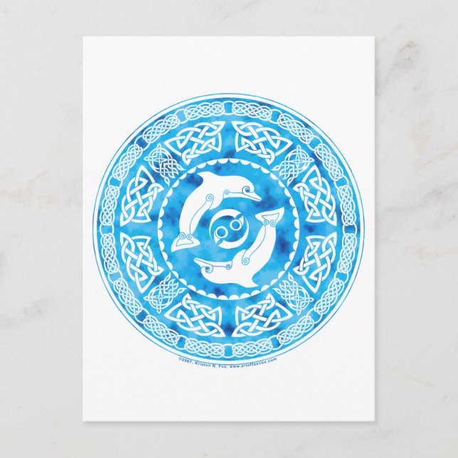 Celtic Dolphin Postcard (Front)