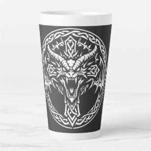 Celtic Dragon Emblem by BurnsInHell Latte Mug