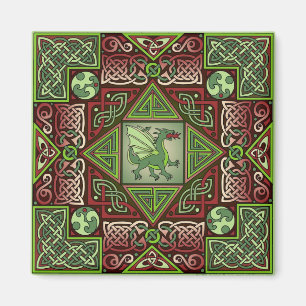 Celtic Dragon Labyrinth Magnet