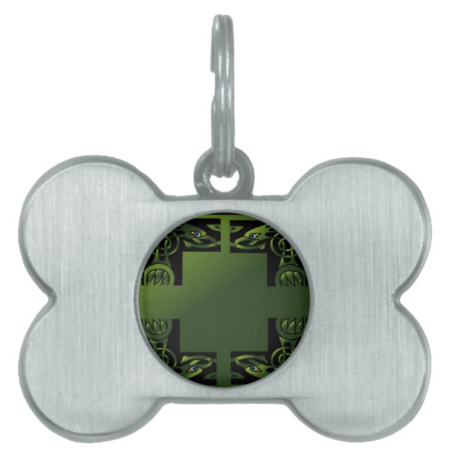 Celtic Dragon Pet Name Tag (Front)