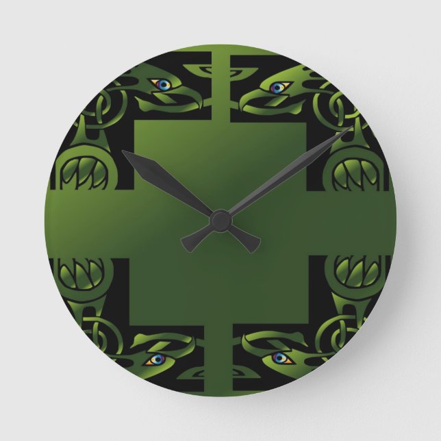 Celtic Dragon Round Clock (Front)