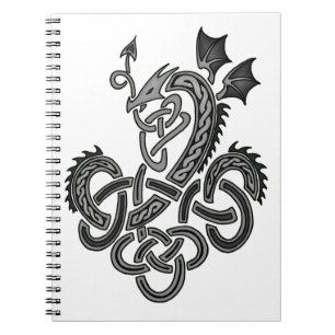 Celtic Dragon - Silver Notebook