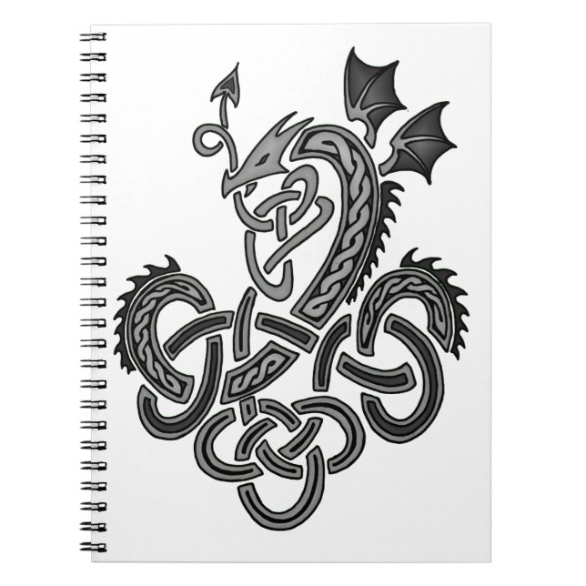 Celtic Dragon - Silver Notebook (Front)