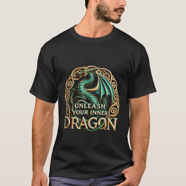 Celtic Dragon: Symbol of Eternal Strength T-Shirt (Front)