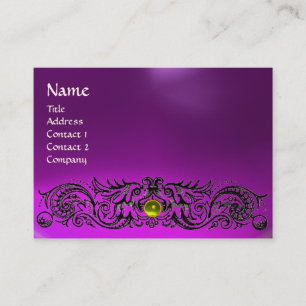 CELTIC DRAGONS MONOGRAM  TOPAZ  purple amethyst Business Card