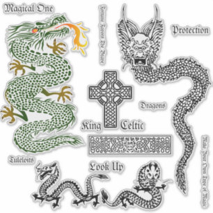 Celtic Dragons Vintage Clear Vinyl