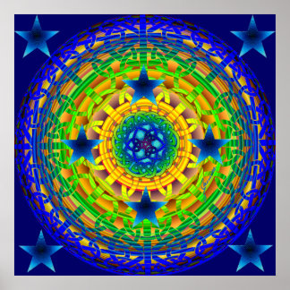 Celtic Earth Orb Midnight Print