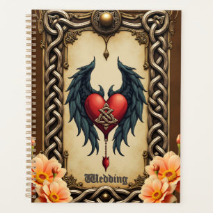 Celtic elegance with a heart and wings. planner