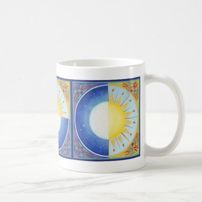Celtic Equinox Sun and Moon Coffee Mug (Right)