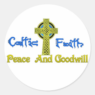 Celtic Faith. Classic Round Sticker