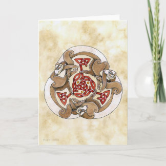 Celtic Ferret Triskel Card