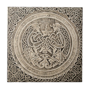 CELTIC FLAME -VINTAGE CELTIC DESIGN CERAMIC TILE
