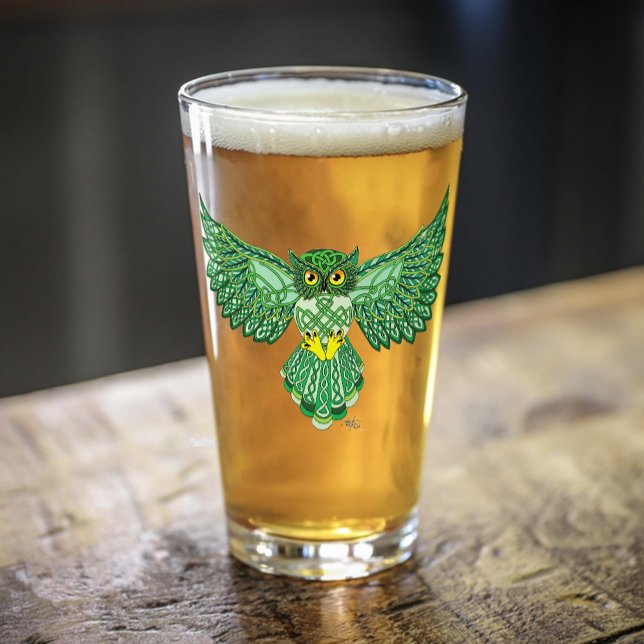 Celtic Flight Owl Green Glass (Creator Uploaded)