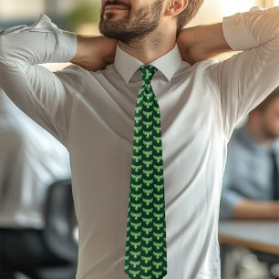 Celtic Flight Owl Green Tie