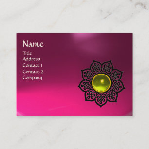 CELTIC FLOWER MONOGRAM pink amethyst,  topaz Business Card