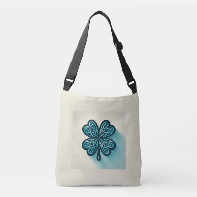 Celtic Four Leaf Clover Too Crossbody Bag (Front)