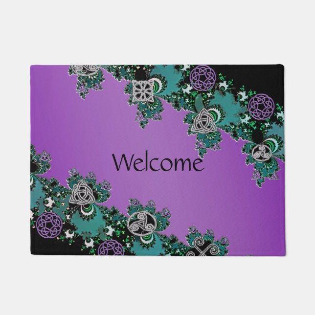 Celtic Fractal Welcome Mat (Front)
