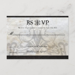 Celtic Gaelic Knot  Wedding RSVP Card