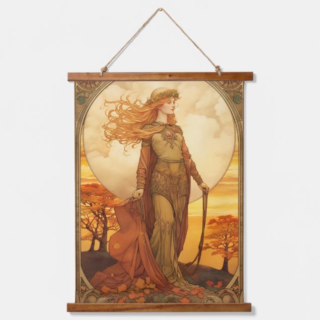 Celtic Goddess Brigid Wall Hanging Tapestry  (Front)