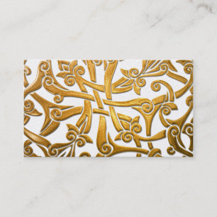 Celtic Gold Pattern Business Card