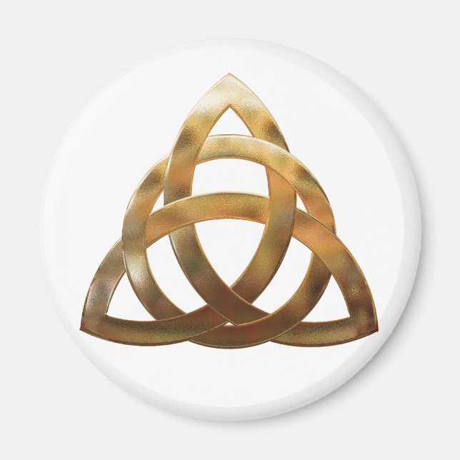 Celtic Gold Trinity Knot Magnet (Front)
