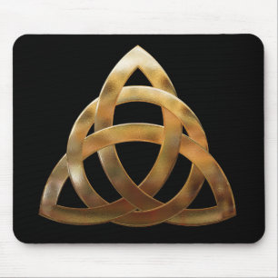 Celtic Gold Trinity Knot Mouse Pad