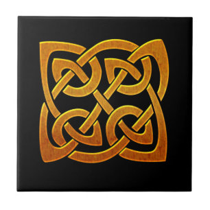 Celtic Golden D2 Irish Celtic Design Tile