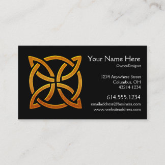 Celtic Golden D4 Irish Celtic Business Card