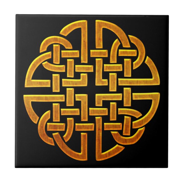 Celtic Golden D7 Irish Celtic Design Tile (Front)