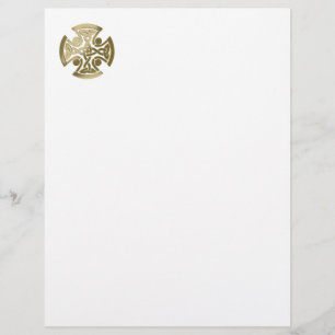 Celtic golden knot custom letterhead