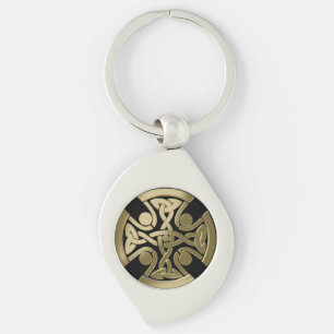 Celtic golden knot key ring