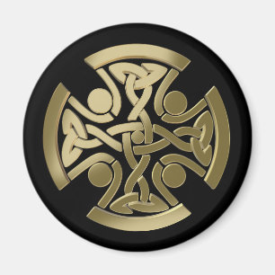 Celtic golden knot magnet
