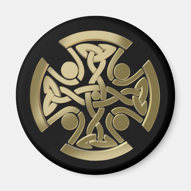 Celtic golden knot magnet (Front)