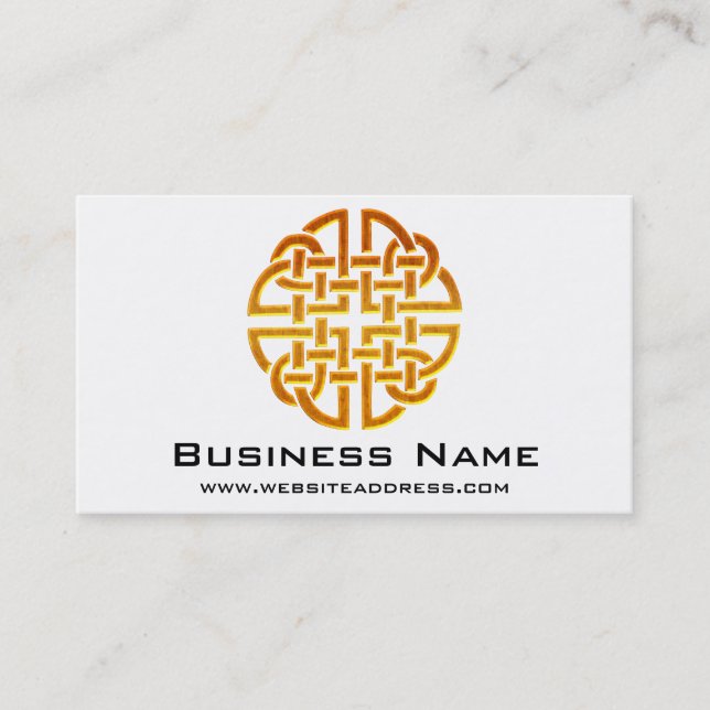 Celtic Golden Symbol 7 Elegant Business Cards (Front)