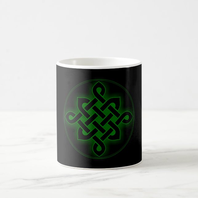 celtic green knot mystic viking symbol spiritual p coffee mug (Center)