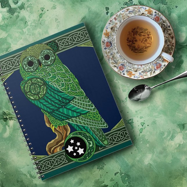 Celtic Green Owl Notebook (Creator Uploaded)