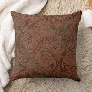 Celtic Green Rust Pattern Cushion