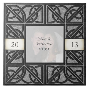 "Celtic Grey Stone" Photo Frame Tile