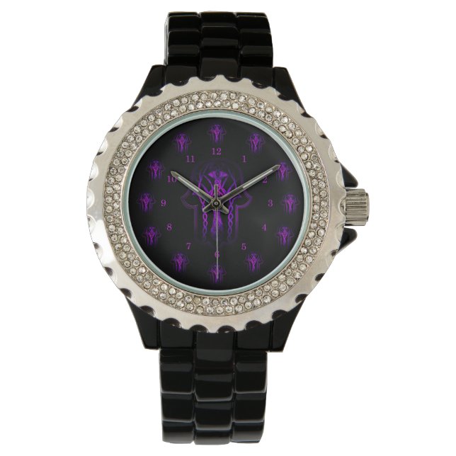 Celtic Hamsa Hand (Purple) Watch (Front)
