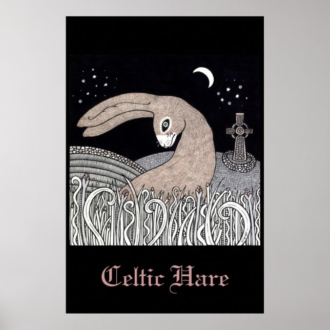 Celtic Hare Fine Art Poster (Front)